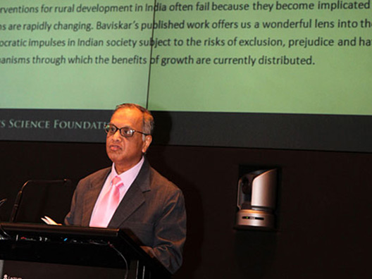 Narayana Murthy announces the winner of Infosys Prize 2010 for Social Sciences - Sociology