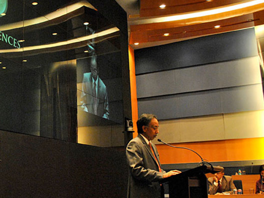 S. D. Shibulal, Trustee - ISF and Co-founder and Member of the Board, CEO and MD - Infosys Limited, announces the Infosys Prize 2011 Life Sciences Laureate, Dr. Imran Siddiqi