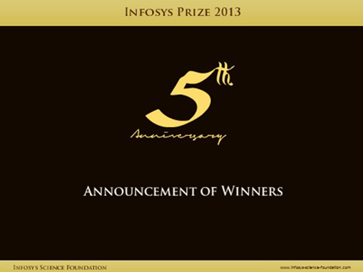 Infosys Prize 2013 - Announcement of Winners