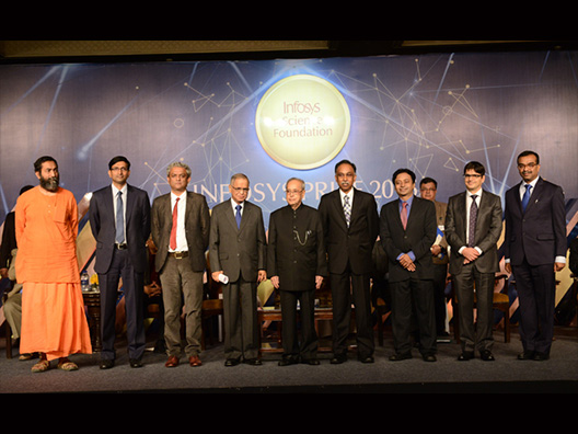Infosys Prize 2015 Winners with Shri Pranab Mukherjee, Honorable President of India
