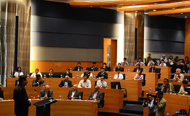 The audience consisting of students, academicians, media, and employees