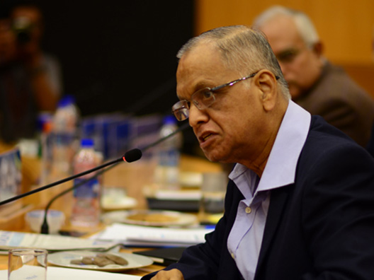 Trustee Narayana Murthy responds to an audience question