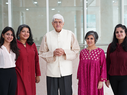 ISF Team with Prof. Gopalkrishna Gandhi, member of the Infosys Prize 2023 Social Sciences jury