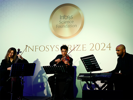 A performance by The Gooseberry Ensemble at the Infosys Prize Ceremony 2024