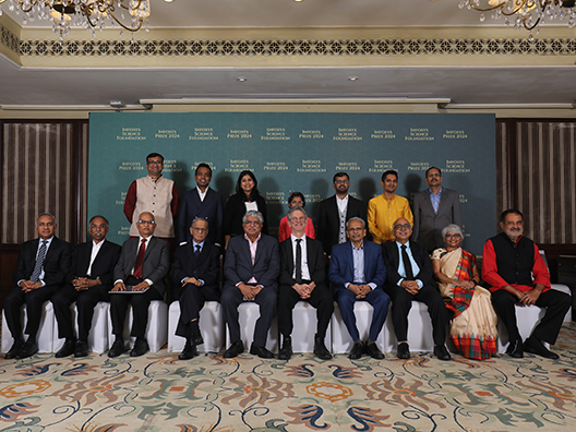 The Board of Trustees of the Infosys Science Foundation with the 2024 Infosys Prize laureates of all six categories
