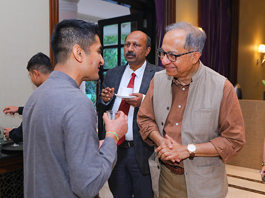 Prof. Arun Chandrasekhar and Prof. Kaushik Basu at the Infosys Prize Winners’ Symposium 2024