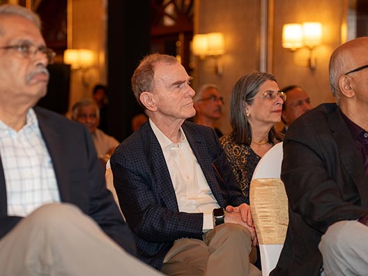 Kris Gopalakrishnan, Prof. Randy Schekman and Prof. Sabeeha Merchant at the Infosys Prize Winners’ Symposium 2025